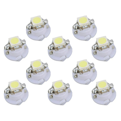 10 x B8.4D White LED Dash Light Bulbs for Car Instrument Panel