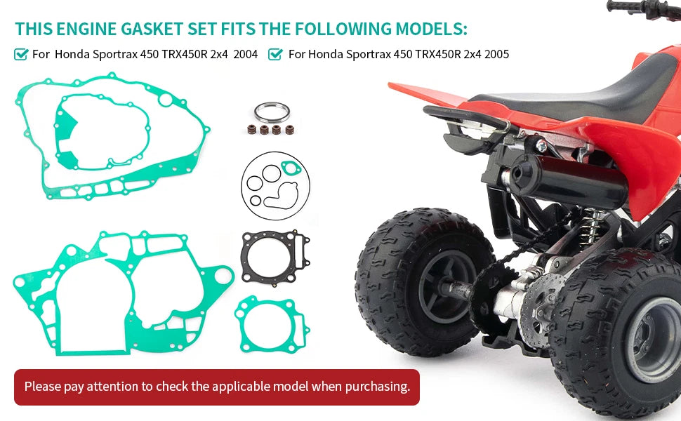 Engine Gasket and Seal Kit for Honda TRX450R Sportrax (2004–2005)