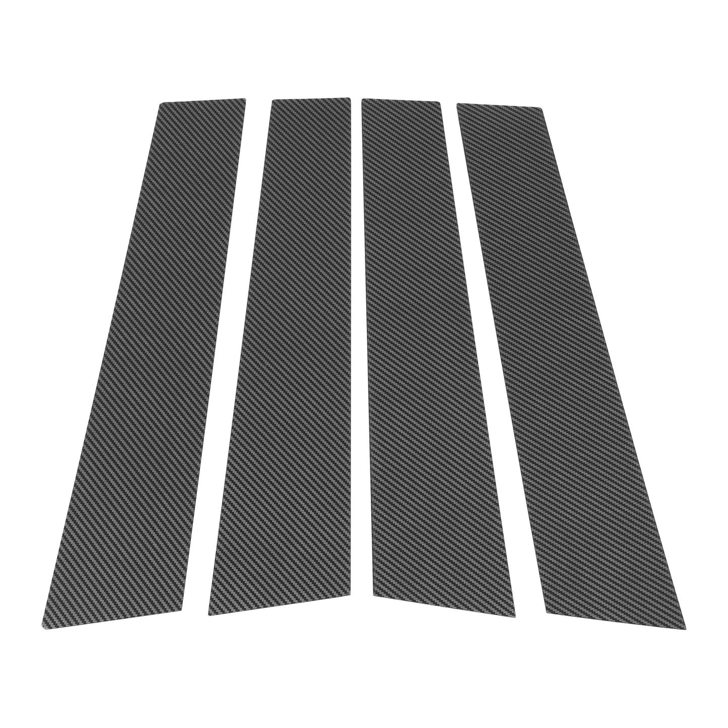4 x Door Pillar Window Trim for Acura TL (2009 - 2014) CF Pattern Black