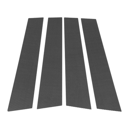 4 x Door Pillar Window Trim for Acura TL (2009 - 2014) CF Pattern Black