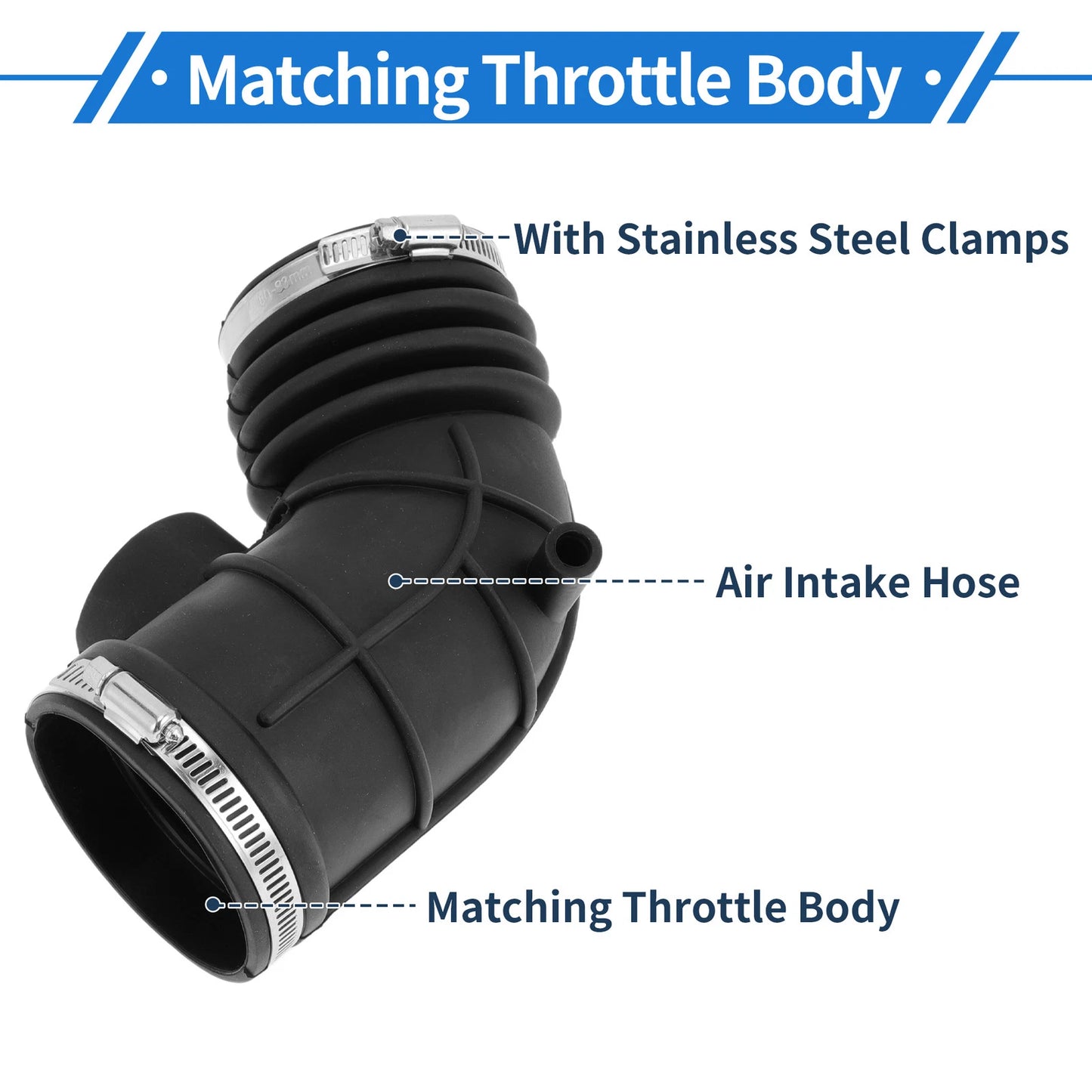 Engine Air Intake Hose & Clamps for BMW 525i E38 (2001-2003)