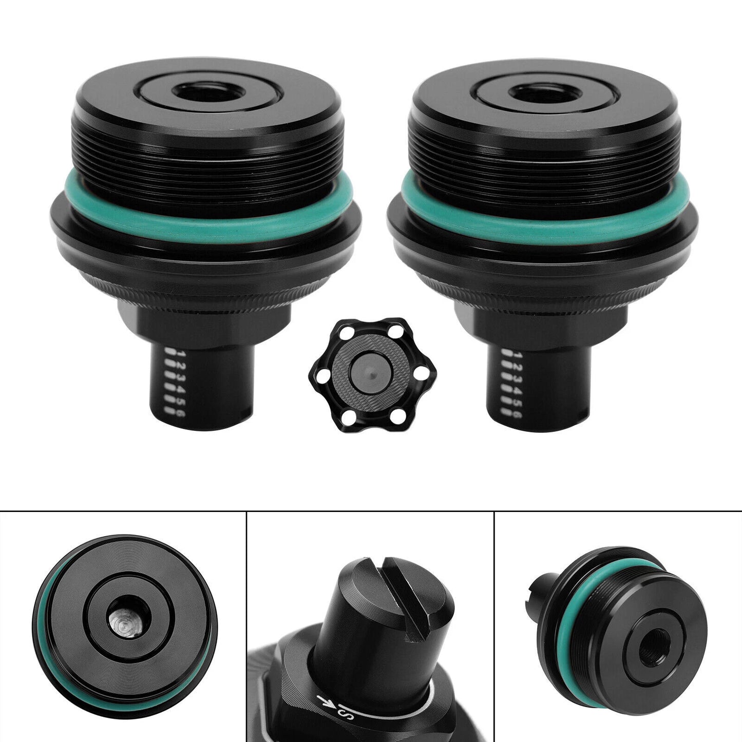 2 x Fork Preload Adjustment Screws Black for Yamaha MT-03 (2019-2023)