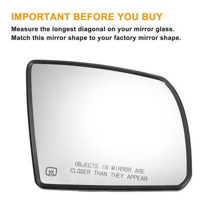 Heated White Mirror Glass for Toyota Tundra (2007-2021)