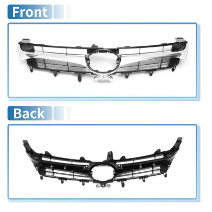 Front Bonnet Bumper Grille for Toyota Camry (2015) - Chrome Silver Black