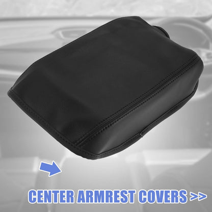 Microfiber Leather Armrest Cover for Honda CR-V (2017-2021) Black