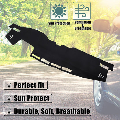 Car Dashboard Cover Black Suede Non-Slip Mat for Toyota Harrier (2020)