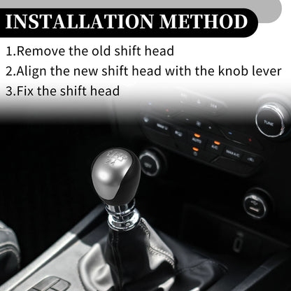 5 Speed Manual Gear Shift Knob for Hyundai IX35 (2009-2015) Black Leather