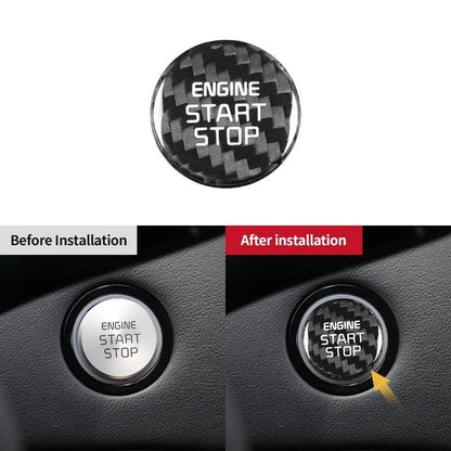 Carbon Fiber Engine Start Button Ignation Cover Trim for Kia Stinger 2018-2023