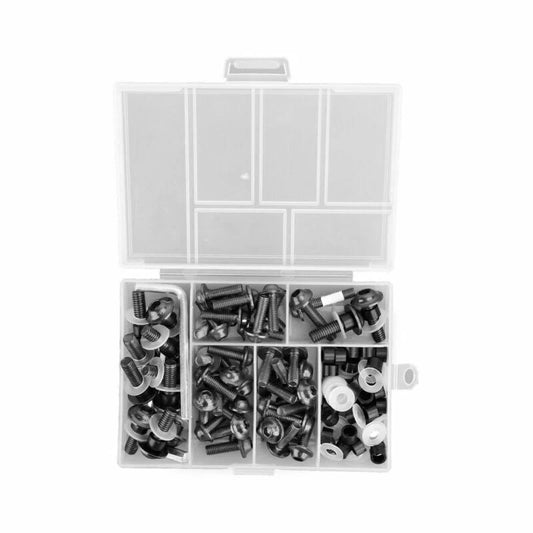 158 Piece Black Aluminium Fairing Bolt Trim Set for BS7