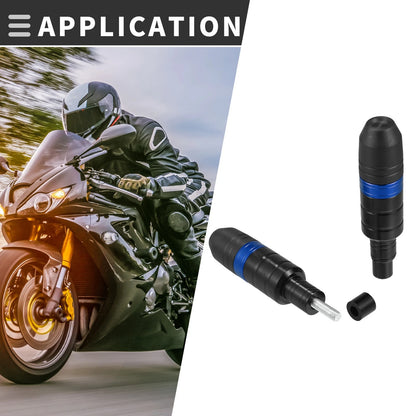 Frame Slider Exhaust Anti Crash Protector, Blue, 2 x for Honda