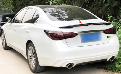 Rear Spoiler Wing for 2014-2024 Infiniti Q50 Glossy Black Sedan