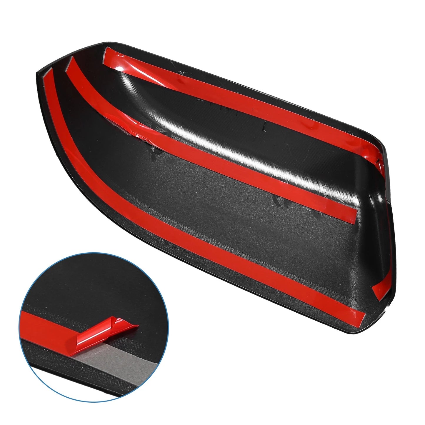 Gloss Black Top Half Mirror Cover Overlay for Chevy Suburban Tahoe GMC