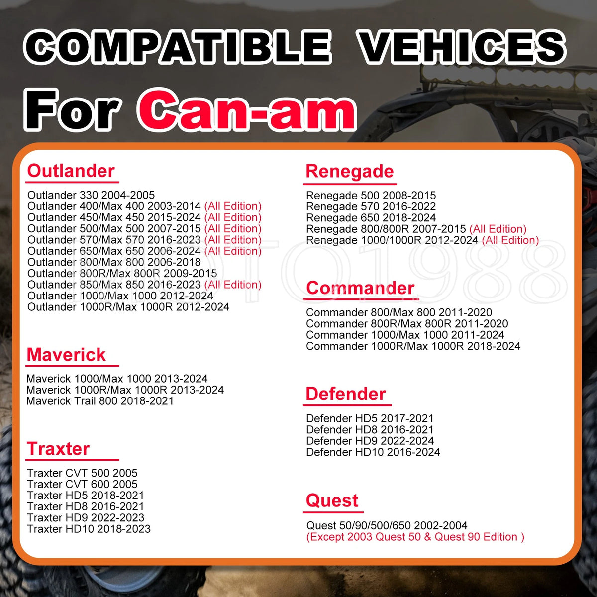 2x Aluminum Timing Chain Tensioner for Can-Am Outlander Max 1000 (2012–2024)