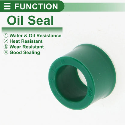 Oil Seal 8x12x8mm TPU Shaft Seal High-Pressure Green 5 Pcs
