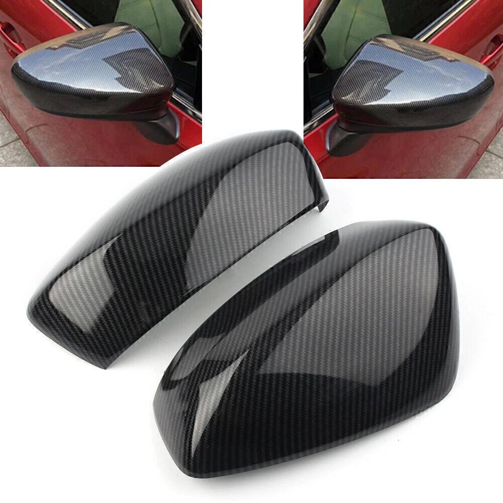 Mazda 3 Axela Side Rearview Mirror Cover Trim 2014-2016 ABS Carbon Fiber