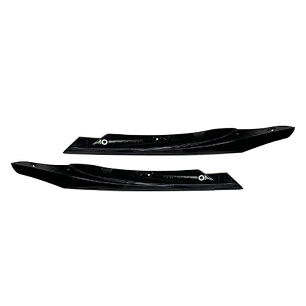 Black ABS Front Lip Spoiler Fins for Mercedes Benz A-Class (2016-2018)