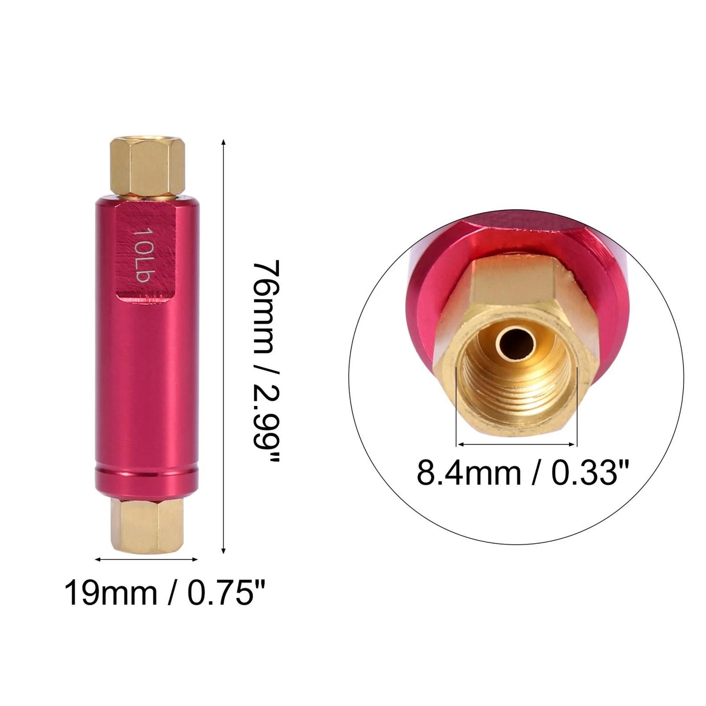 1 x 10LB Residual Valve Drum for Racing Brake Red