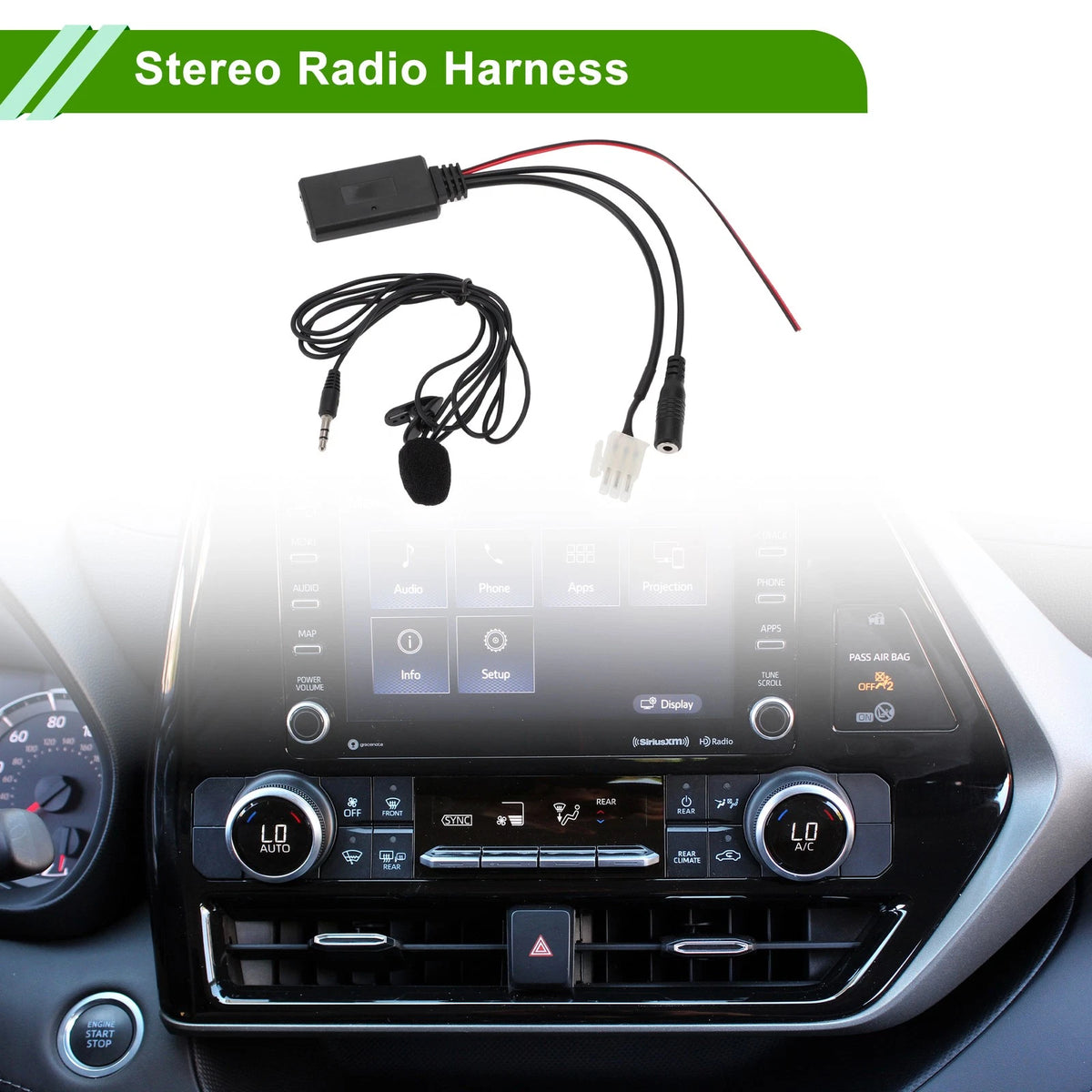 Stereo Radio Harness for Honda GL1800 with Microphone Handsfree (2001-2017)