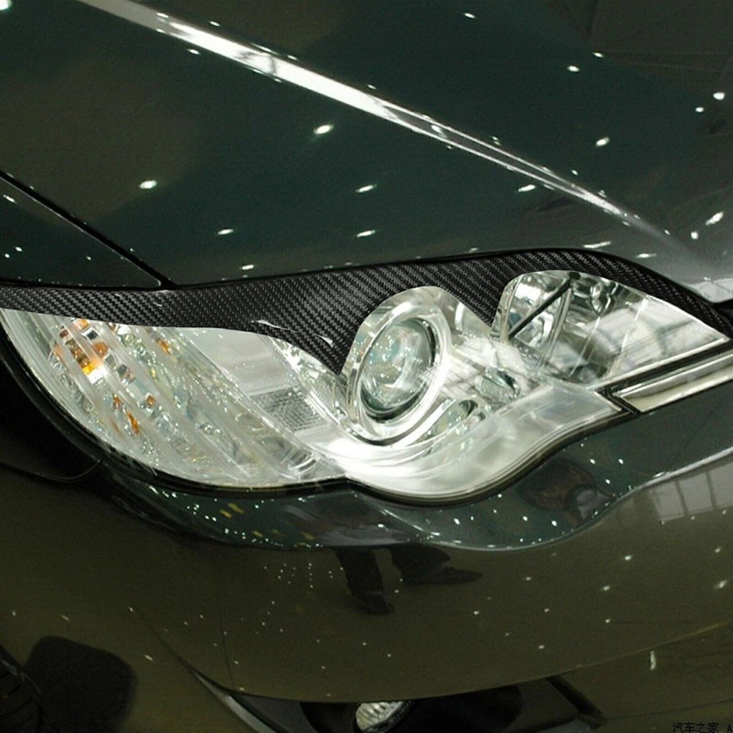 Front Headlight Eyebrow Trim 1 Pair for Subaru Legacy (2006-2008)