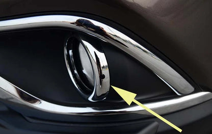 Chrome Front Fog Light Cover Trim for Mitsubishi Outlander (2016-2020)