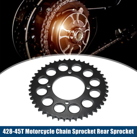 Pitch 45 Tooth 76mm Motorcycle Chain Sprocket Rear for Dirt Bike