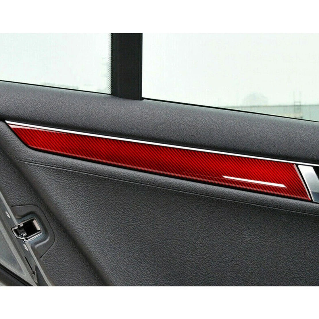 Red Door Panel Cover Trim for 2007-2013 Mercedes Benz C W204 (2007-2013)