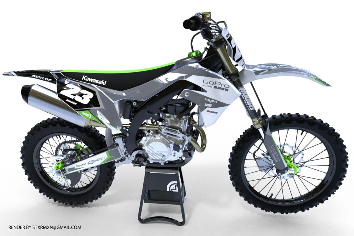 Custom Graphic Kit for Kawasaki KLX 110 (2010-2024) - SHADES STYLE Decals