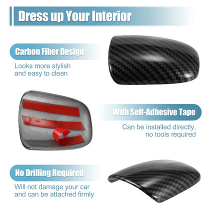Gear Shift Knob Cover Trim Carbon Fiber Pattern for Dodge Challenger Charger