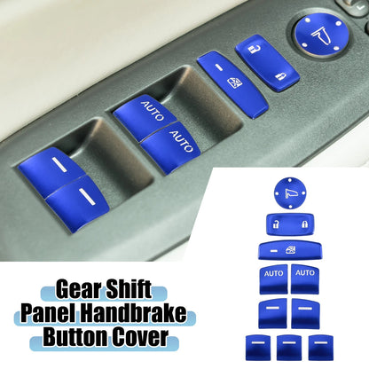 10 x Car Window Switch Button Covers for Honda Accord (2018-2022) Blue