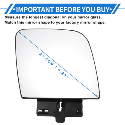 Right Passenger Side Mirror Glass for Ford