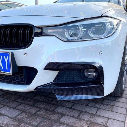 Carbon Fiber Front Bumper Spoiler Fog Light Covers for BMW 3 Series (2013-2018)