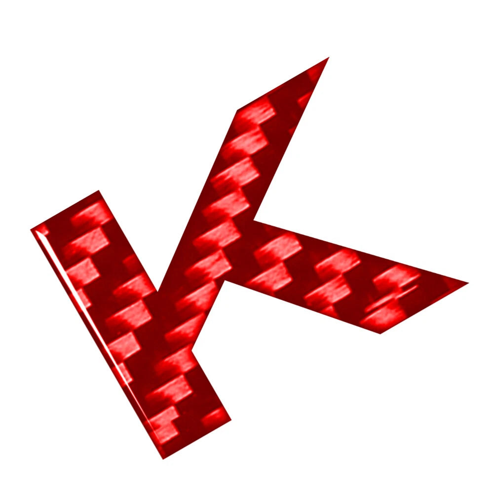 Carbon Red Letter Decals Stickers for Car Badge Emblem (Various Years)