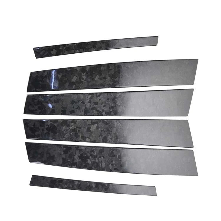 Real Carbon Fiber Door B Pillar Cover Trim For Alfa Romeo Stelvio 2016-2019