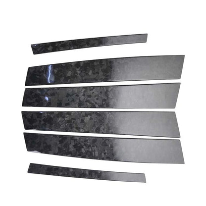 Real Carbon Fiber Door B Pillar Cover Trim For Alfa Romeo Stelvio 2016-2019