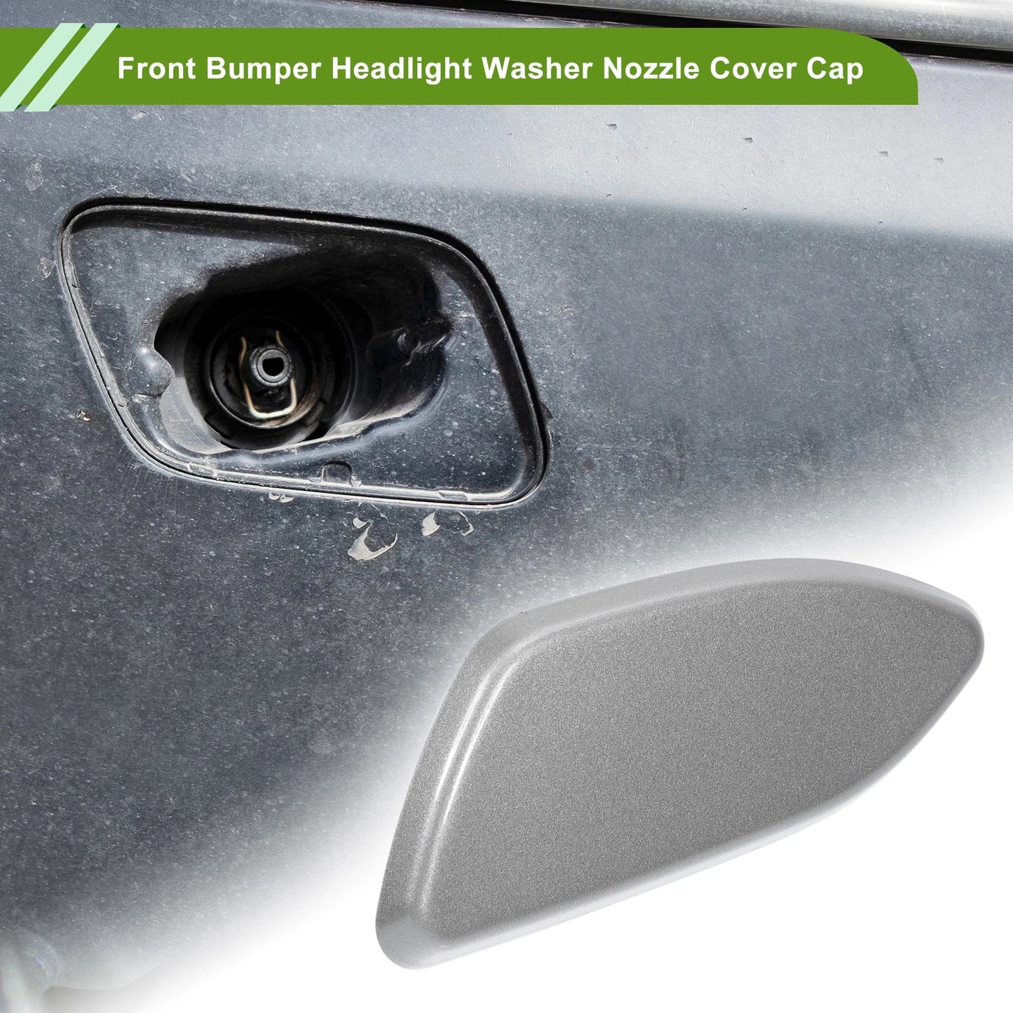 Front Left Washer Nozzle Cover for Toyota Rav4 (2010-2012) Silver Tone