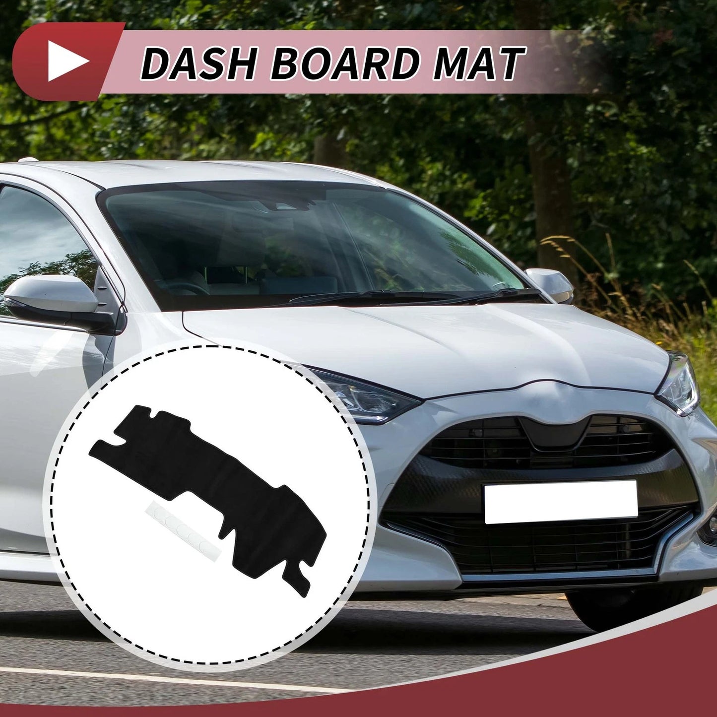 Dashboard Cover Mat for Toyota Yaris Cross (2020-2024) Sun Protector Black