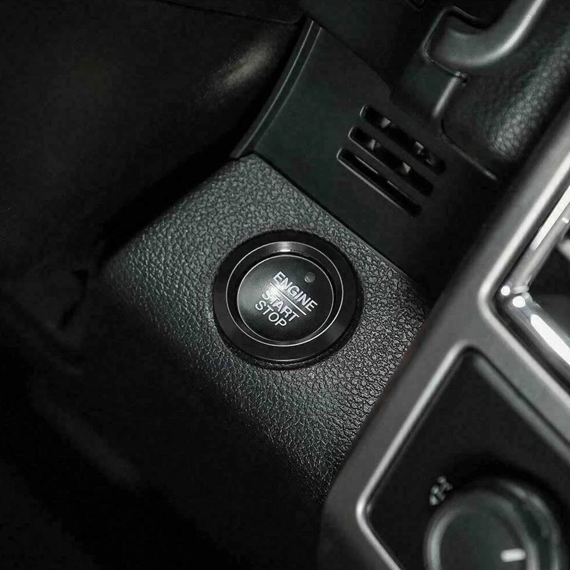 Black Engine Start Stop Button Trim Ring Cover for Ford F150 (2015-2021)