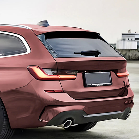 2 x Gloss Black Rear Window Spoiler Lip Covers for BMW 3 Series (2019-2024)