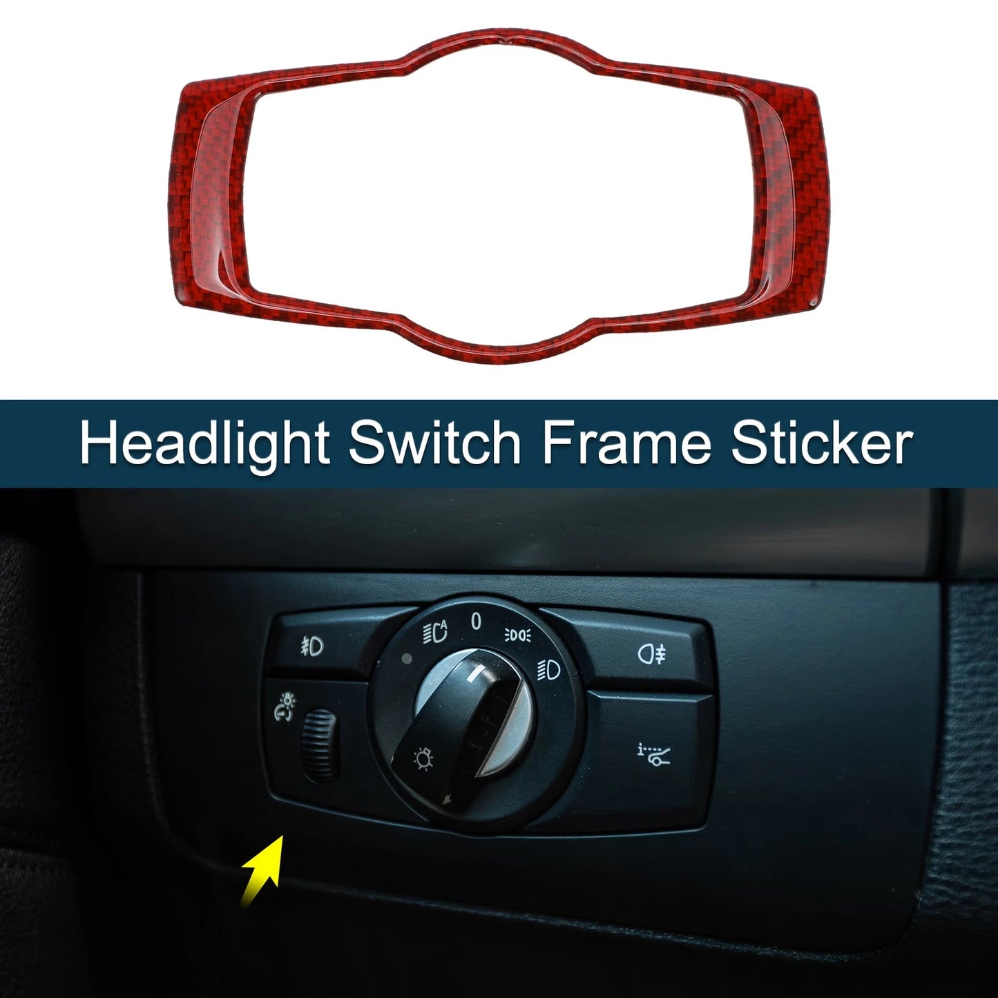 Headlight Switch Frame Sticker for BMW 3 Series E90 E92 E93 (2005-2012)
