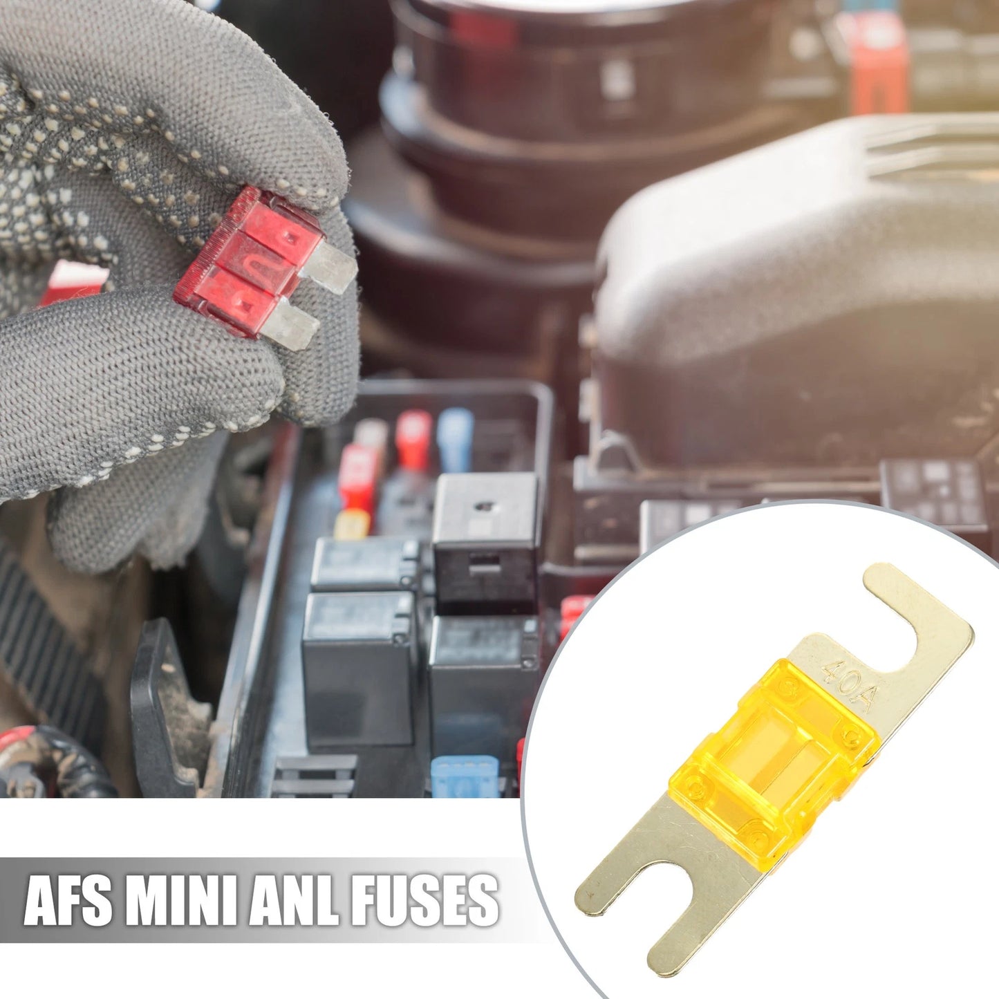 10 x 40A AFS Mini ANL Fuse for Cars, Trucks, Motorcycles