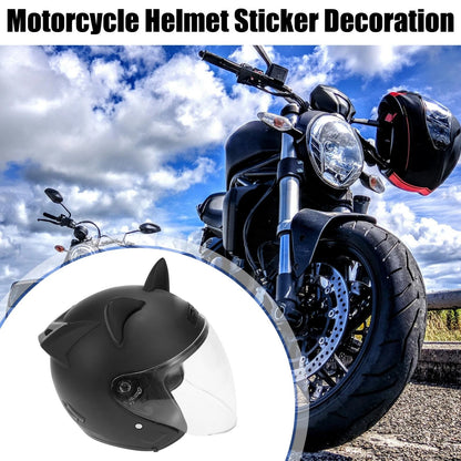 Cat Ears 2 x Style Helmet Decoration Accessories for Motorcycle Black