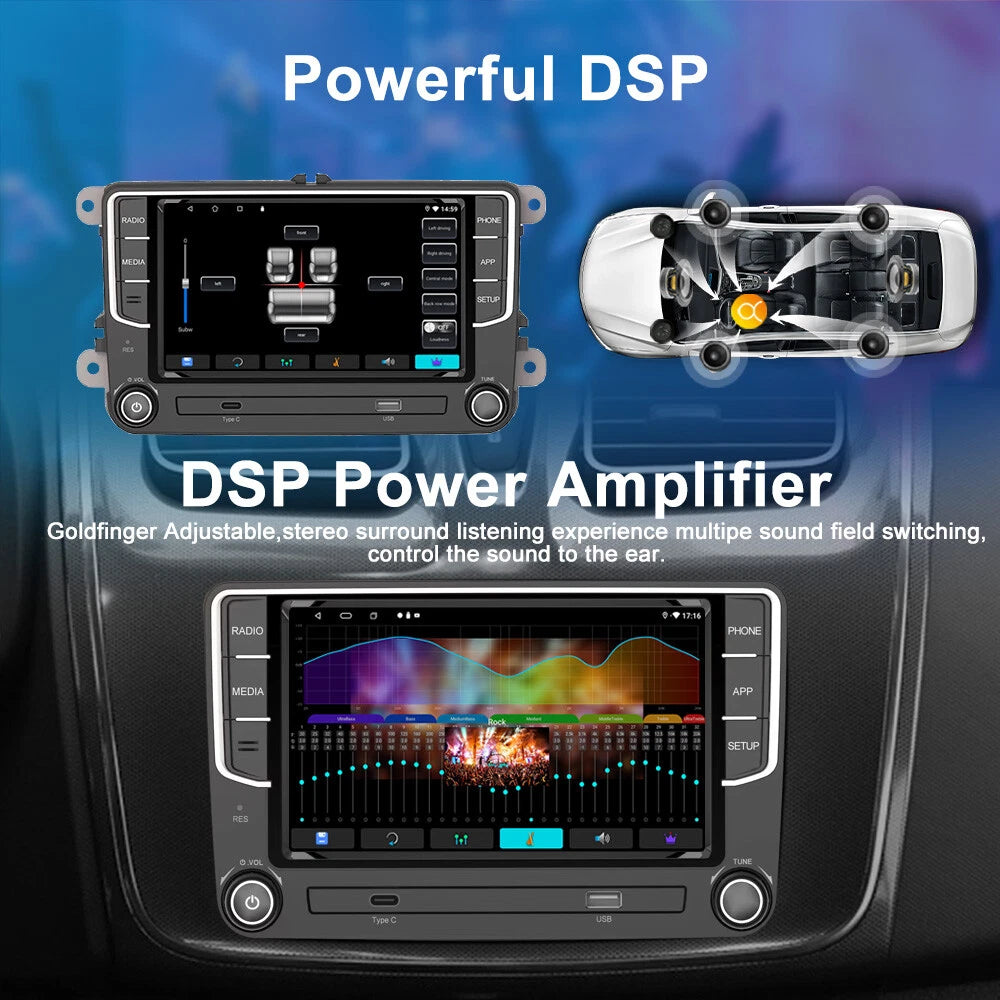 Apple CarPlay Android Auto Head Unit for Volkswagen Polo (2010-2014)