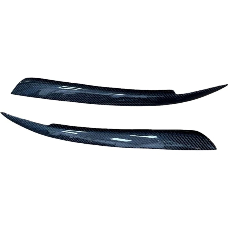 Real Carbon Fiber Headlight Lamp Eyebrow Cover Trim For Nissan Skyline R33