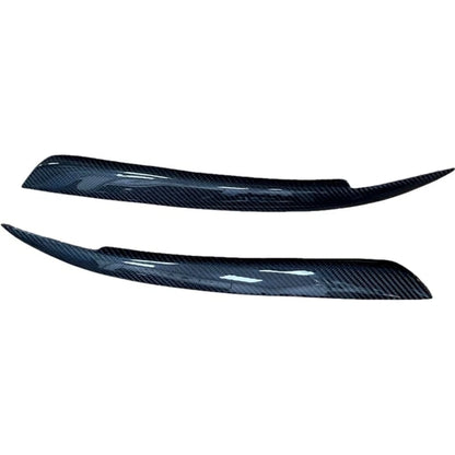 Real Carbon Fiber Headlight Lamp Eyebrow Cover Trim For Nissan Skyline R33