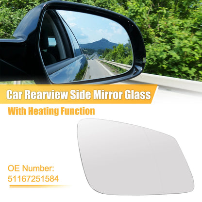 Right Side Heated Mirror Glass for BMW 5 Series (2011-2017)