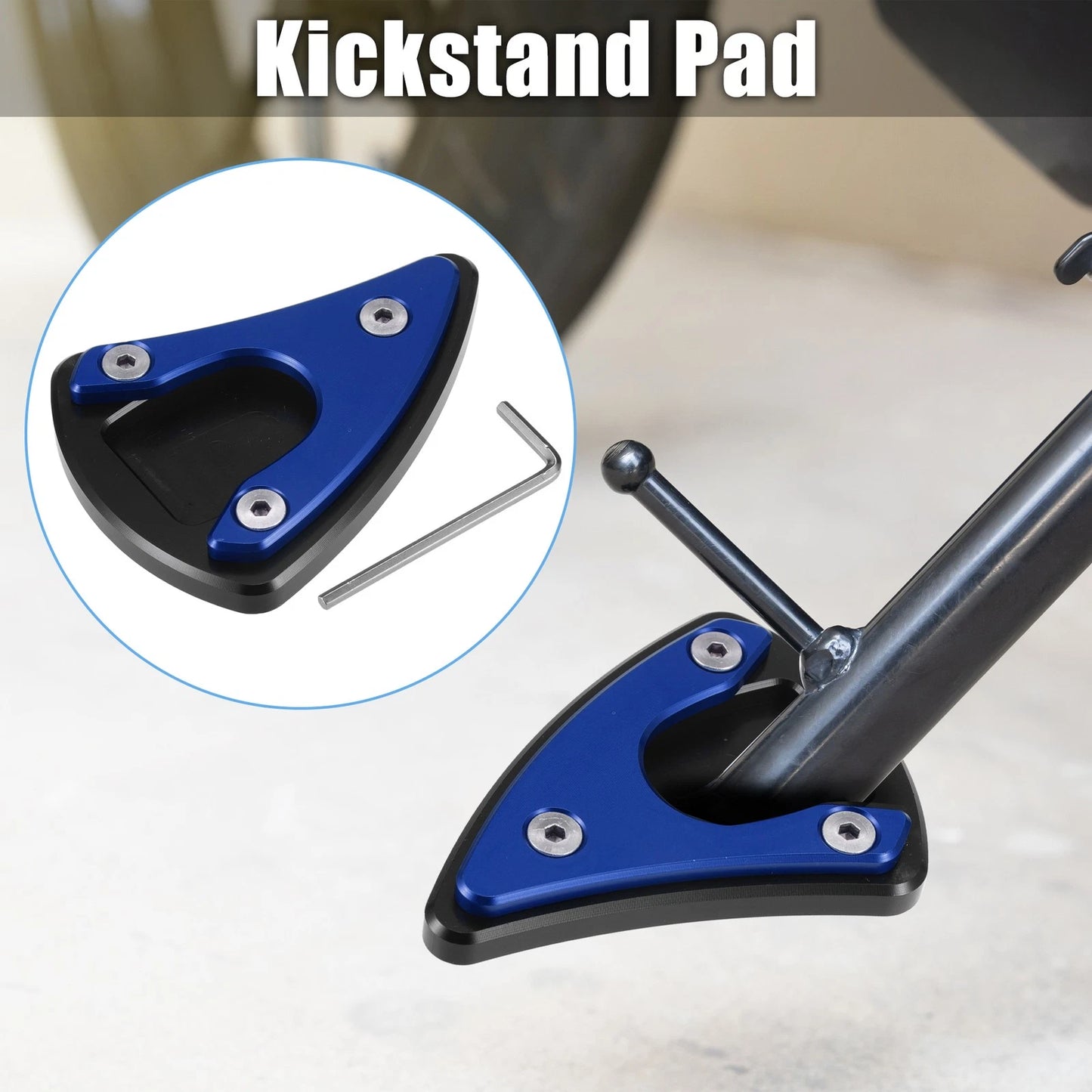 Set Kickstand Pad Side Stand for Vespa GTS300 Super Sport Blue
