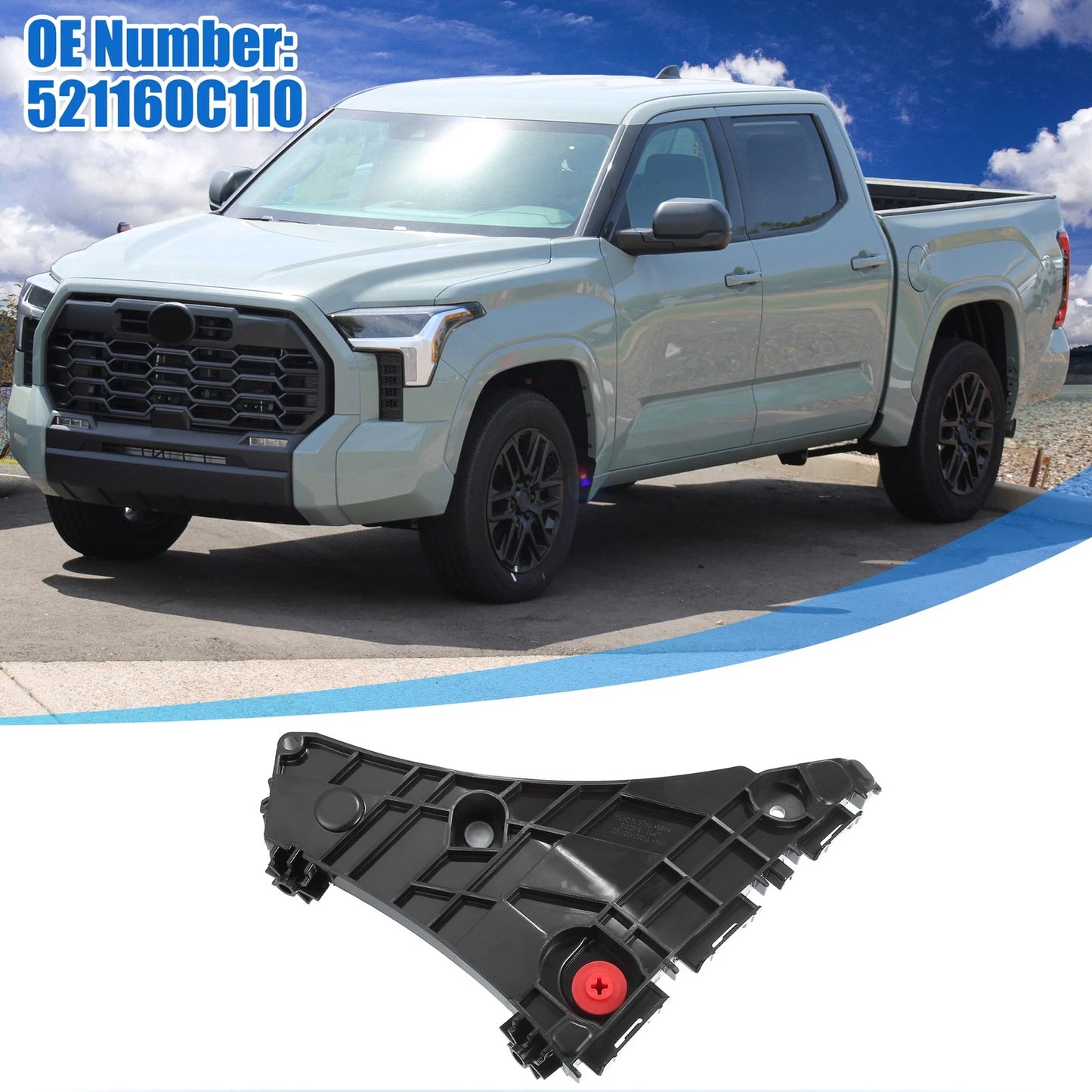 Left Bumper Bracket Retainer Spacer Mounting for Toyota Tundra (2014–2021)