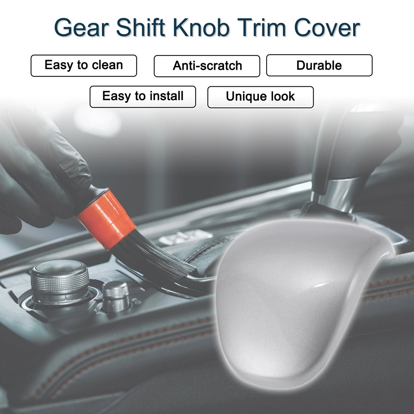 Gear Shift Knob Cover Sticker for Kia Forte Sorento Carens Seltos (2010-2023)