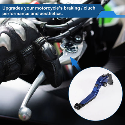 Adjustable Short Brake Clutch Levers for Suzuki GSXR150 (2017-2020) Blue Black