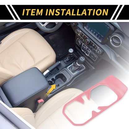 Cup Holder Cover Trim for Jeep Wrangler JL JLU (2018-2024) Pink 1 Pc